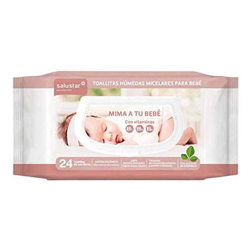 Pack Toallitas húmedas micelares para bebé y tapa intercambiable Salustar 3x60 unidades