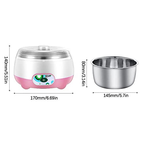 Yogurt Maker Machine, Household Appliances Automatic Fermented Yogurt Maker Stainless Steel, Durable Diy Breakfast Machine, Diy Breakfast Baby, Kids, Home Organic Use (Pink) #TOP5