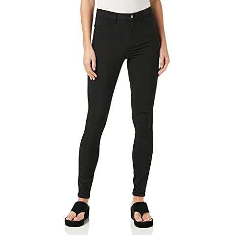 PIECES Women's High Waist Ribbed Jeggings Cover