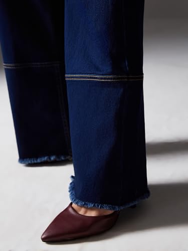 Image of Miss Chase Women's Wide Leg High Rise Regular-Length Stretchable Denim Jeans