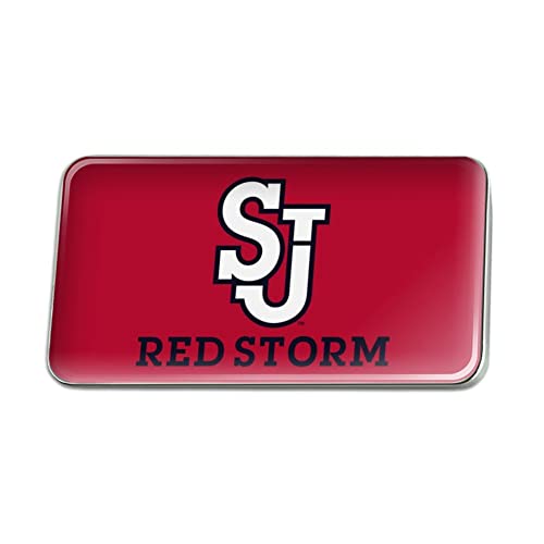 St. John's University Red Storm Logo Metal Rectangle Lapel Hat Pin Tie Tack Pinback
