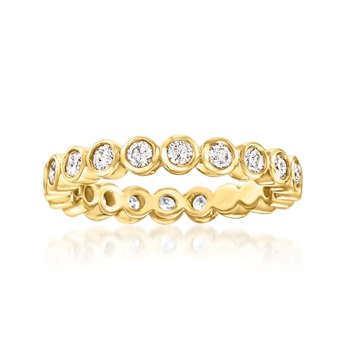 Ross-Simons 1.00 ct. t.w. Bezel-Set Diamond Eternity Band in 14kt Yellow Gold