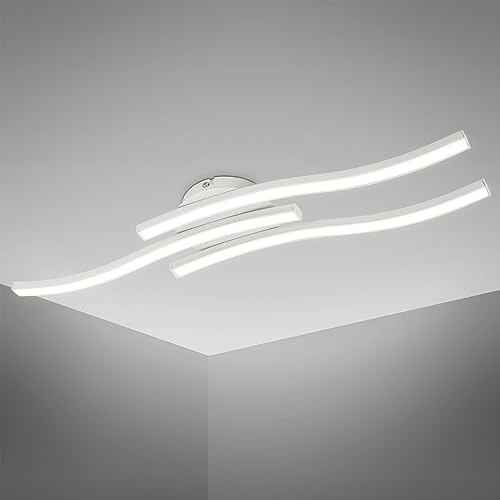 B.K.Licht - LED Deckenlampe mit warmweißer Lichtfarbe, 18 Watt, 1440...
