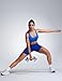 CRZ YOGA Womens Butterbreeze Criss Cross Back Sports Bra - V Neck Adjustable Straps Padded Wireless Workout Training Crop Top Sparkle Blue Medium