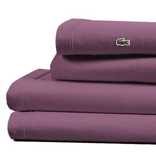 15 Best Percale Sheets for a Luxurious and Comfortable Night's Sleep 31 Lacoste 100% Cotton Percale 3-Piece Sheet Set – Cool, Crisp,