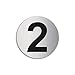 Price comparison product image Door Number 2 Stainless Steel dia. 60 mm self-adhesive294-2