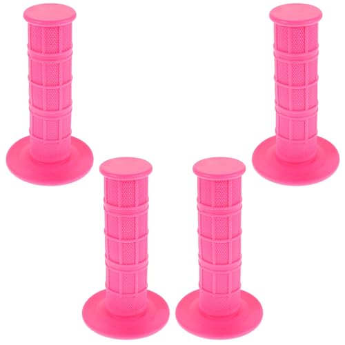 Poignées de guidon moto en silicone rose résistantes aux intempéries et grand confort