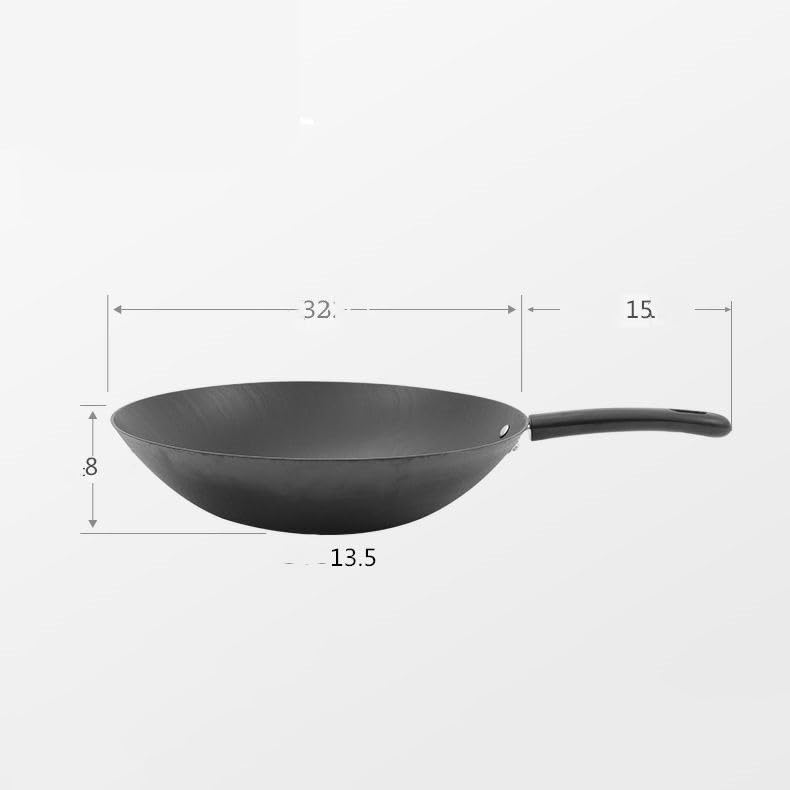 Wok con fondo redondo sin tapa y utensilios miniatura 2