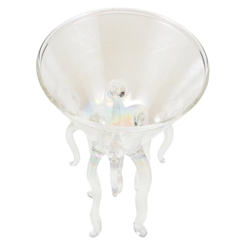 STOBAZA Octopus Martini Glasses Creative Cocktail Glasses Jellyfish Wine Cup Bar Goblet Glass Drinkware for Margarita Whiskey Drinking 120ml