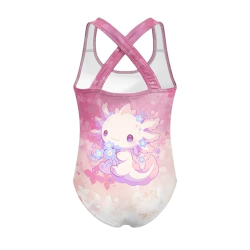 Image of Girls One Piece Swimsuits Teens Sleeveless Back Cross Strap Bathing Suit Kids Quick Dry Cute Beach Swimwear(5-14)