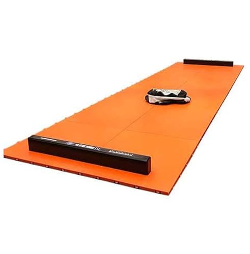 Slide Board 6mm 78'' x 20'' with Booties - Hockey Training Aid, Low Impact Fitness, Balance & Cardio Workout - Skating, Baseball, Home Gym
