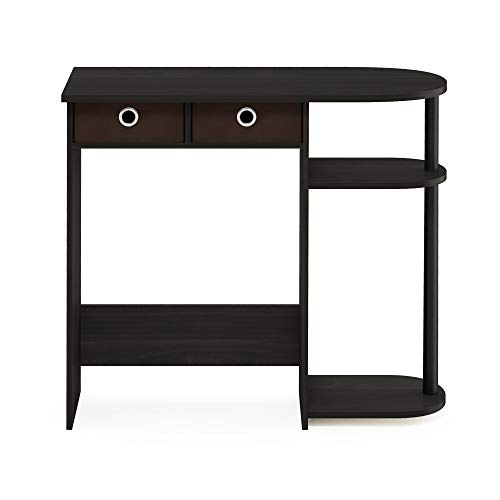 Furinno Go Green Desk, 31.5 Wide Gaming Desk with 2 Side Shelves and Storage Bins, Compute - image 6