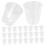 NUOBESTY 50 Stück Klare Anzuchttöpfe mit Drainage Kleine Pflanzgefäße aus Langlebigem Kunststoff für Orchideen Sukkulenten und Pflanzenanzucht Wiederverwendbar und Flexibel für Baumschulen