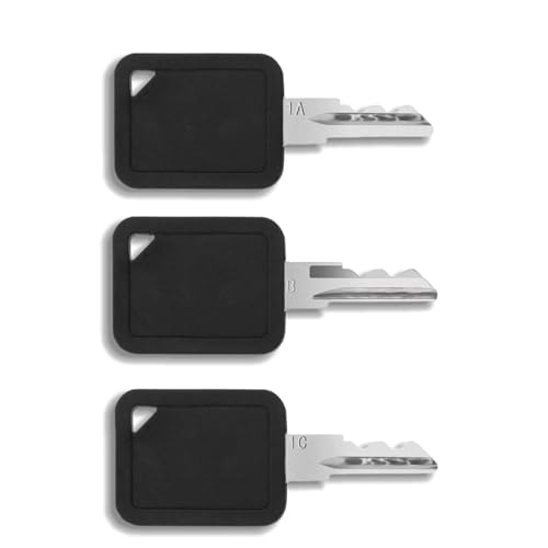 GeegAcc Club Car Replacement Golf Cart Keys 3-Pack (1A, 1B,
