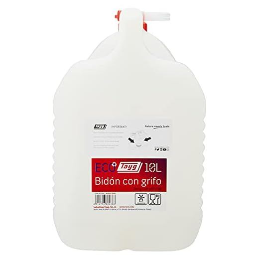 Tayg 602368 plástico 10LT con Grifo, Blanco, Bidón 10L