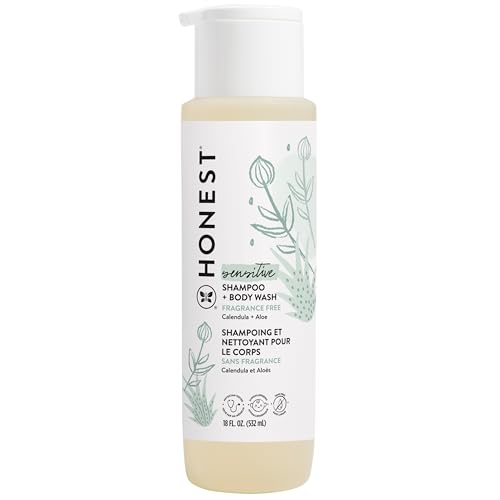 The Honest Company 2-in-1 Cleansing Shampoo and Body Wash for Sensitive Skin, Gentle Tear-Free, Hypoallergenic with Naturally Derived Ingredients,...