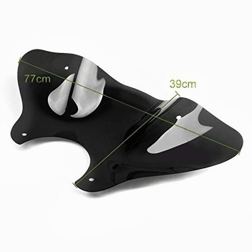Pare-Brise Batwing pour Moto Custom Custom fumé Noir CB56457