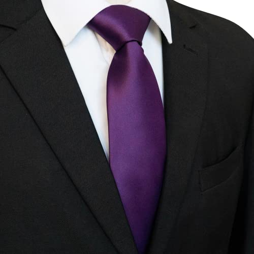 Image of JEMYGINS Solid Color Tie Mens Necktie for Business and Wedding
