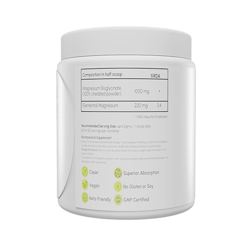 Image of The Biohackers Co. 100% Clean - Magnesium Glycinate | Bioavailable Magnesium Supplement | Supports Muscle Recovery, Relaxation, Sleep, Heart & Bone Health | Pack of (5) | 150 Days Stack