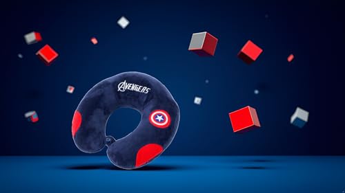 Image of Soft and Comfortable Cartoon Designed U-Shaped Kids Travel Neck Pillow for Airplane Car Flight Head Neck Support for Boys and Girls (Pack of 1, Navy Blue)