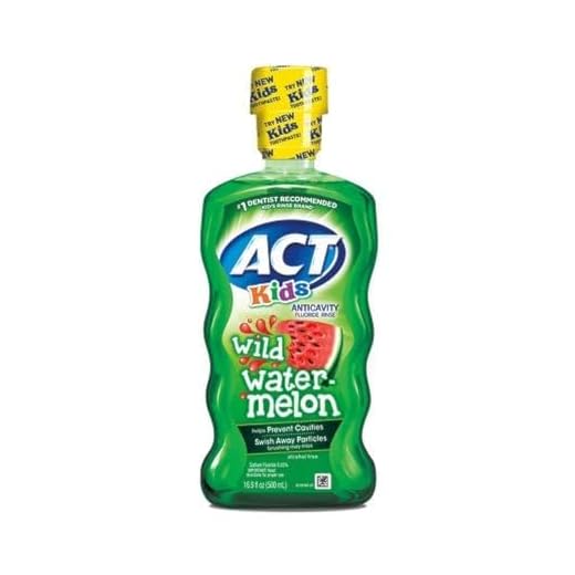 ACT Kids Anti-Cavity Wild Watermelon Fluoride Mouthwash (Pack of 4)