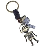 NOLITOY Llavero Robot Retro Colgante Creativo para Llaves Original y Decoración para Bolsos Diseño Artesanal Detallado y Resistente