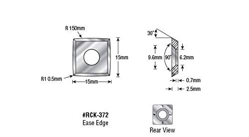 Amana Tool - RCK-15 Solid Carbide 4 Cutting Edges Insert Knife General Purpose Wood, Chipb