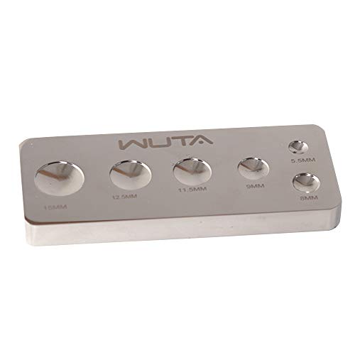 Wuta Leather Craft Mushroom Nail Setter Tool Kit & Steel Handmade Diy Leather Installation,(4+5+6+7+8+10) Mm And Rectangle Base 7 Packs #TOP6