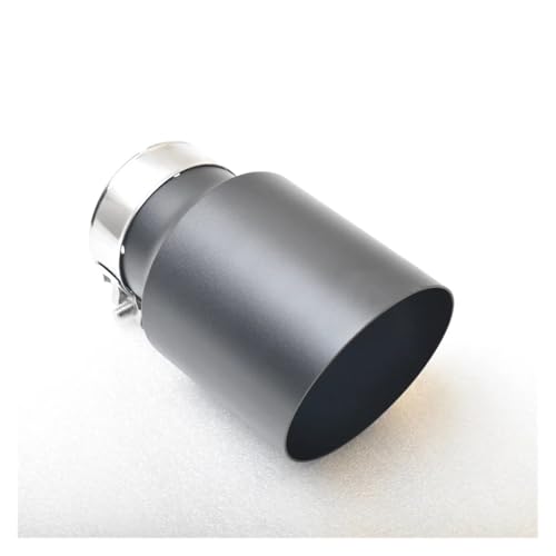 Embout d'échappement noir givré biseauté look sportif premium pour auto IN76 OUT101