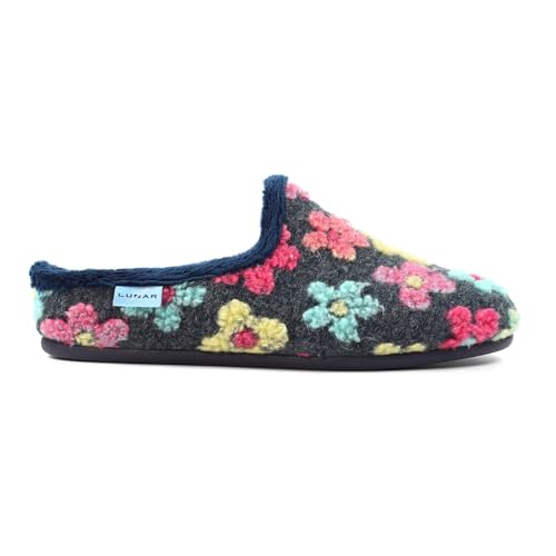 Ladies Dolly Navy Slipper 6 Blue