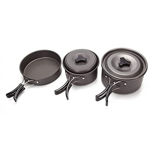 Image of 9PCS Outdoor Portable Camping Cookware Set for 2-3 Persons - Multicolour