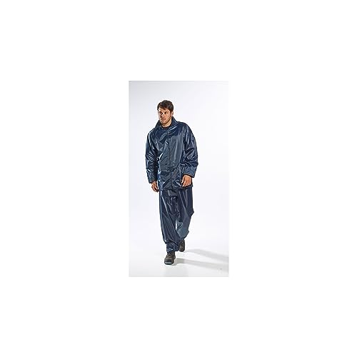 Portwest S440 Herren Leichte Wasserdichte Klassische Regenjacke Marineblau, 4XL
