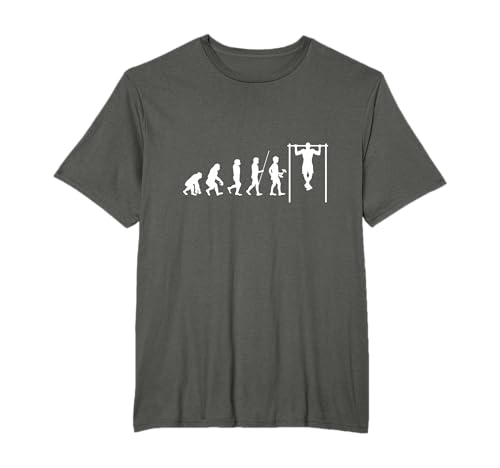 Calistenia Humano Evolución Gimnasio Entrenador Fitness Camiseta