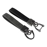 [LIFKOME] 2個人工皮革製キーホルダーペンダント マリストデザイン 車や家の鍵収納に使えるキーリング