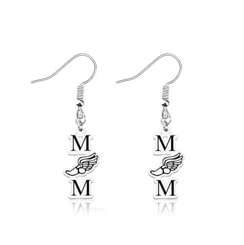 OKEYCH Track and Field Lover Gift Track Mom Earrings Running Runner Jewelry Cross Country Gift