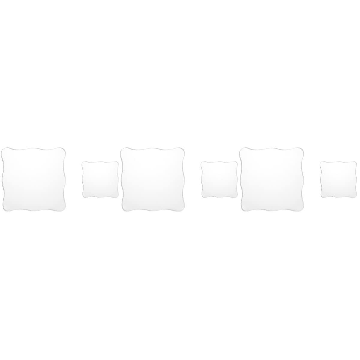 STOBOK 6piezas Bloques De Estampado Cuadrados De Acrílico Transparente Para Manualidades y Diario Herramienta De Estampado Fácil De Usar