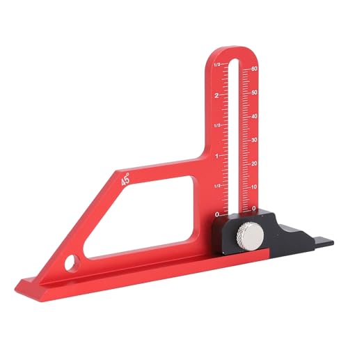 Table Saw Height Gauge 0?60mm Depth Aluminum Alloy Scale Ruler Improve Woodworking Accuracy Suit for DIY Enthusiasts