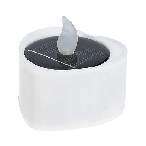 SOPOTUTU Lámpara Solar para Jardín Resistente al Agua Luz LED Electrónica de Vela sin Humo Decoración Segura para Exteriores y Césped Recargable por Energía Solar