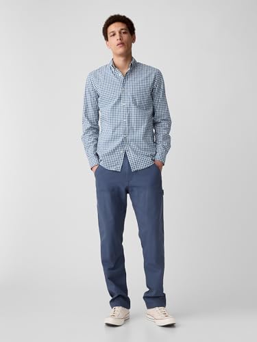 Image of Gap Men Solid Slim fit Long Sleeve Collared Neck Shirt