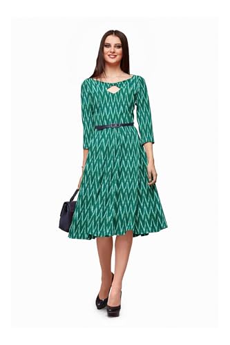 Image of Cotton Pochampally ikat unstitched blouse, Kurthi, long frock fabric material for women (1 meter, 2 meters & 3 meters)