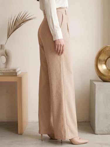 Image of GRECIILOOKS Trousers for Woman | Womens High Rise High Waist Flared Korean Style | Formal Pant for Women Office Wear| Track Pants for Womans Elegant for College & Events (Available in Plus Size)