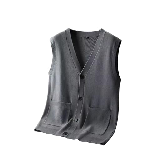 Men's Single Breasted Keep Warm Large Knitted Sweater Cardigan Vest Large Loose Fat Sweater