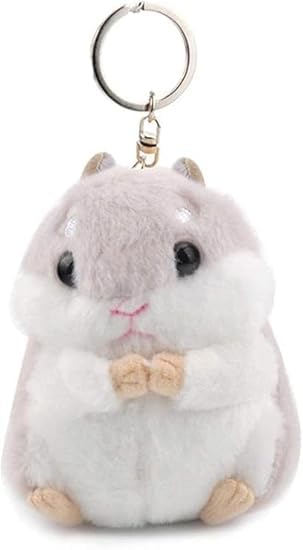 Clockjuan Hamster-Schlüsselanhänger, Plüsch-Anhänger, Handtaschen-Anhänger, Taschenzubehör, Damen-Schlüsselanhänger für Rucksäcke, Accessoires, Geschenke