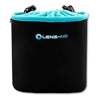 LENS-AID Neopren Kamerabeutel mit Fütterung zum Schutz der Kamera-Ausrüstung, Kameratasche für Rucksack und Handtasche als Einschlagtuch-Ersatz (M)