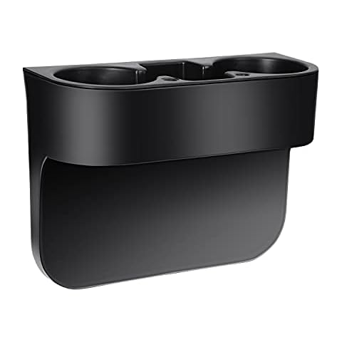 QEUhang Universal Auto Truck Seat Side Cup Holder Mount Stand - Seat Seam Gap Wedge Storage Organizer for Drink Bottle Pen Phone Cover