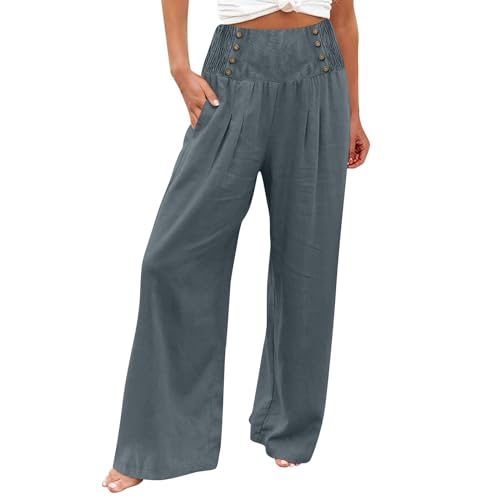 Pantalon Large Femme Style Baggy été - élégant, Confortable, Pour Le Travail Ou Les Loisirs