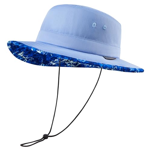 Image of UPF 50+ Foldable Sun Hat Patterned Under Brim Bucket Hats for Summer Hiking Fishing Beach Safari Men Women