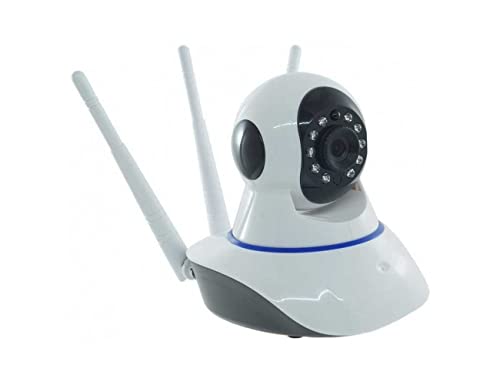 GC GLOBALCOMMERCE Cámara IP inalámbrica 1080P de videovigilancia motorizada con infrarrojos con 3 antenas wifi con visión nocturna