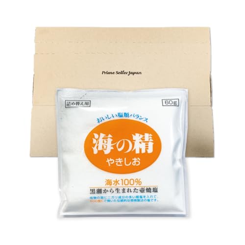 海の精 やきしお 詰替用 60g PSJBOX 伊豆大島産 海水使用 国産 天日濃縮 伝統製法 塩