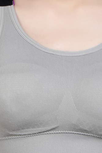 Image of Shoppy Villa Cotton Bra for Women, Sports Bras for Women, Yoga and Camisole Bra, Lighty Padded Cup with Full Coverage with Removable Pads